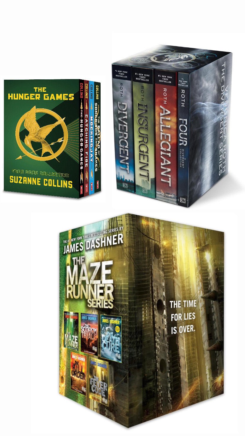 Dystopian Legends Collection: The Maze Runner Trilogy + Divergent 4-Book Series Hunger Games 4-Book Paperback Box Set(Paperback) - TAKURAI