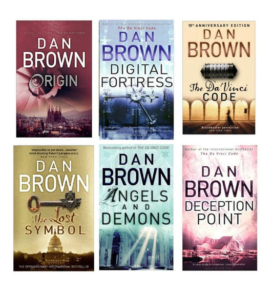 Dan Brown 6-Book Thriller Collection Set | Angels & Demons, Da Vinci Code, Inferno + More (Paperback)) - TAKURAI