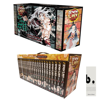 Demon Slayer: Kimetsu no Yaiba Complete Box Set (Volumes 1–23) – Premium Manga Edition with Exclusive Booklet & Poster – Koyoharu Gotouge, VIZ Media with Bookmark and 🎁 Freebie: A Free Manga Wall Poster -Paperback - TAKURAI
