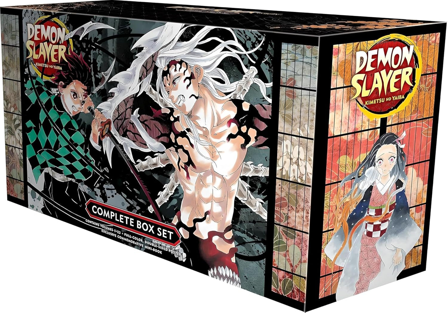 Demon Slayer: Kimetsu no Yaiba Complete Box Set (Volumes 1–23) – Premium Manga Edition with Exclusive Booklet & Poster – Koyoharu Gotouge, VIZ Media with Bookmark and 🎁 Freebie: A Free Manga Wall Poster -Paperback - TAKURAI