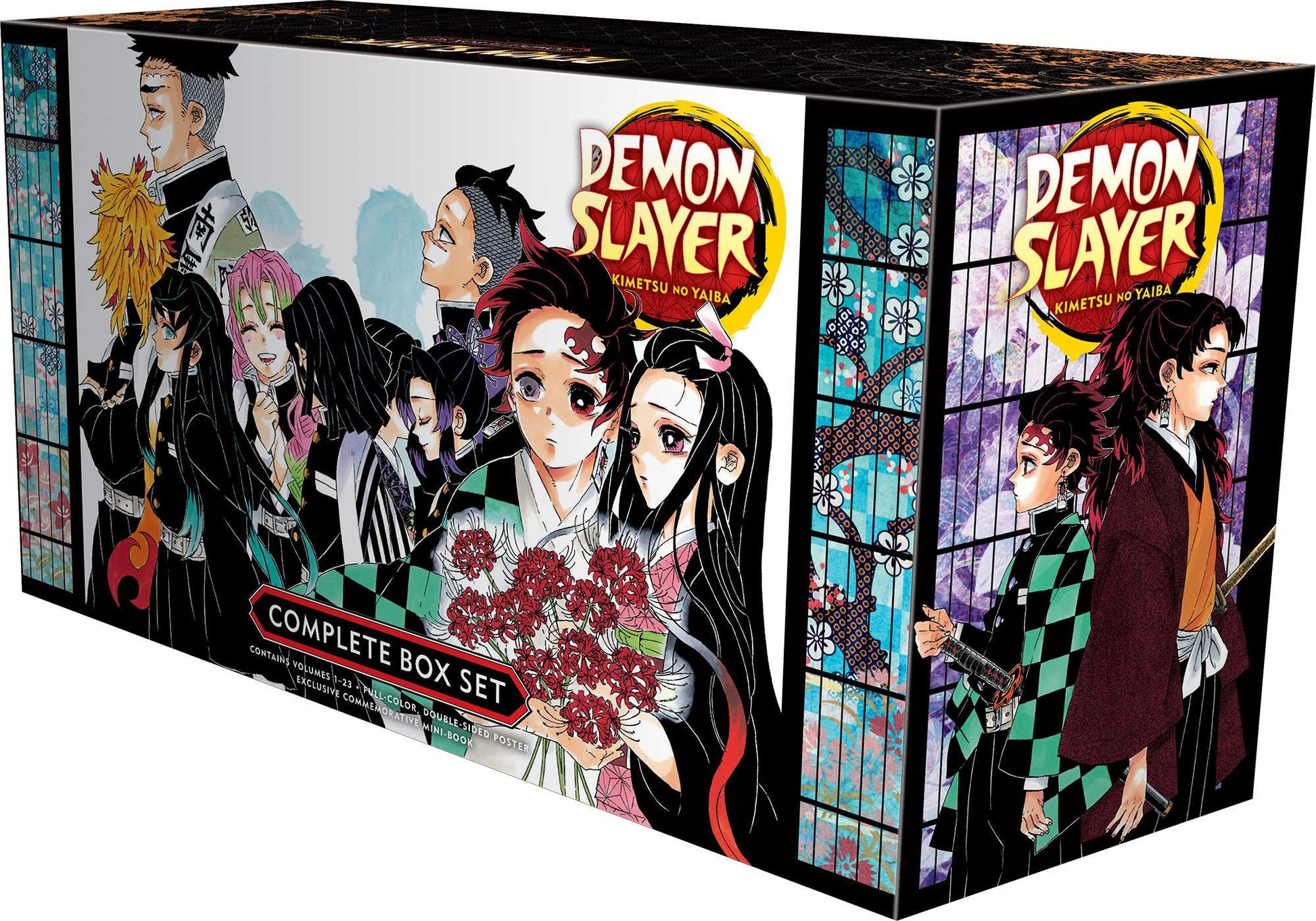 Demon Slayer: Kimetsu no Yaiba Complete Box Set (Volumes 1–23) – Premium Manga Edition with Exclusive Booklet & Poster – Koyoharu Gotouge, VIZ Media with Bookmark and 🎁 Freebie: A Free Manga Wall Poster -Paperback - TAKURAI