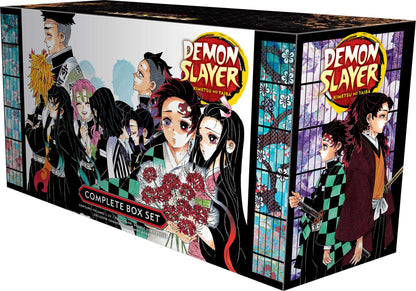 Demon Slayer: Kimetsu no Yaiba Complete Box Set (Volumes 1–23) – Premium Manga Edition with Exclusive Booklet & Poster – Koyoharu Gotouge, VIZ Media with Bookmark and 🎁 Freebie: A Free Manga Wall Poster -Paperback - TAKURAI