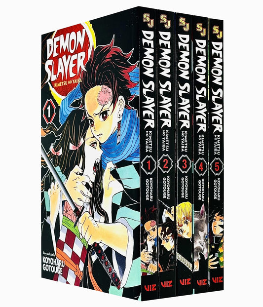 Demon Slayer: Kimetsu no Yaiba Vol-1-5 Books Collection set Paperback ISBN: 9789123860449 - TAKURAI