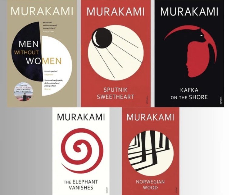 Haruki Murakami 5-Book Collection Set | Men Without Women, Norwegian Wood, What I Talk About When I Talk About Running + More ( - TAKURAI