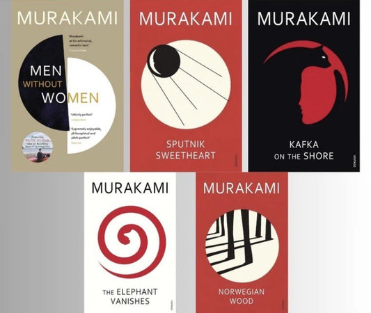 Haruki Murakami 5-Book Collection Set | Men Without Women, Norwegian Wood, What I Talk About When I Talk About Running + More ( - TAKURAI