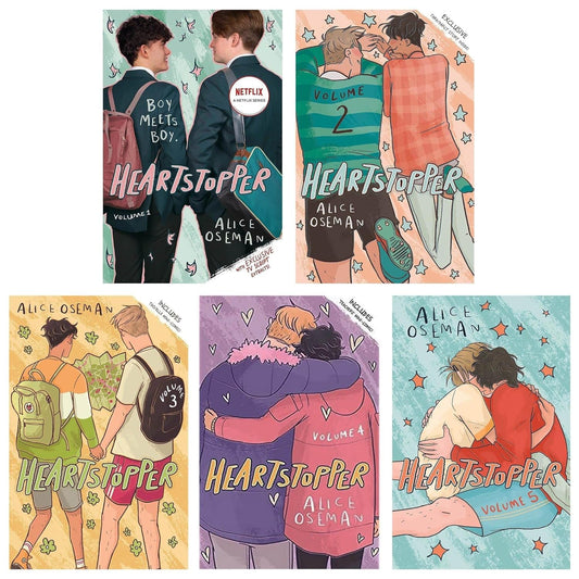 Heartstopper Series (Volumes 1-5) Books Collection Set By Alice Oseman Paperback - TAKURAI