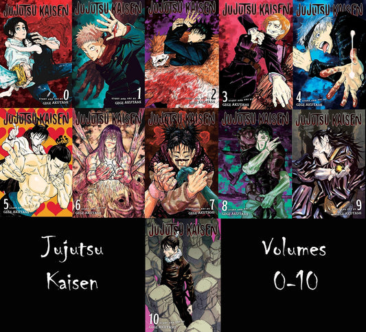 Jujutsu Kaisen by Gege Akutami: Volume 1-10 Collection 10 Books Manga Set - Ages 13-17 - Paperback - TAKURAI