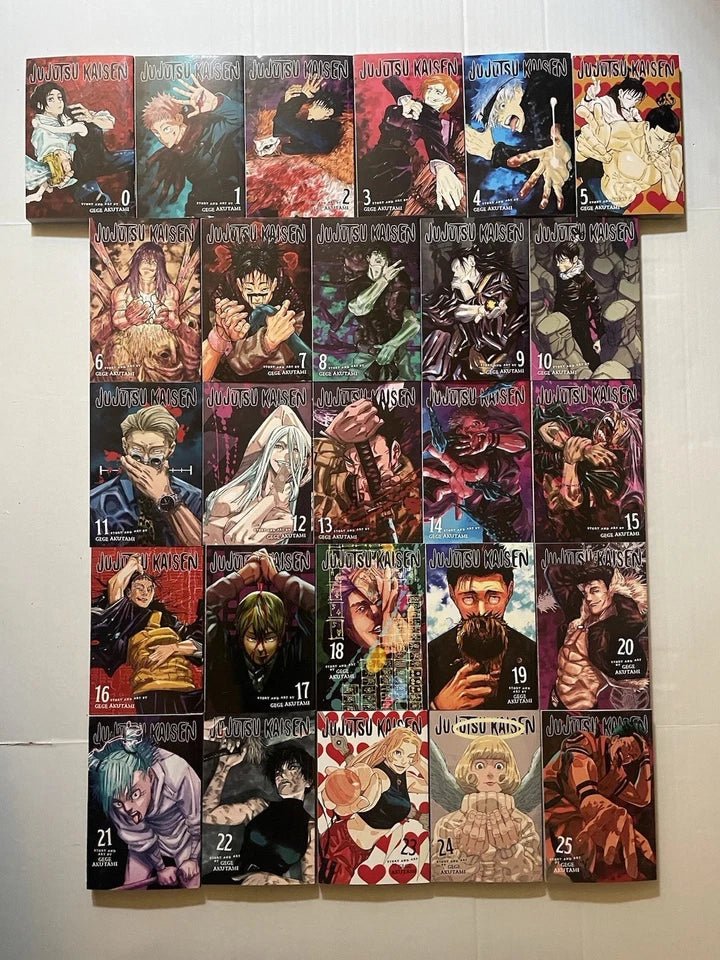 Jujutsu Kaisen Manga (Vol. 0-25) English Full/Loose Set JJK Sorcery Comic Series by Gege Akutami 🎁 Bonus: Free Manga-Themed Wall Poster - TAKURAI