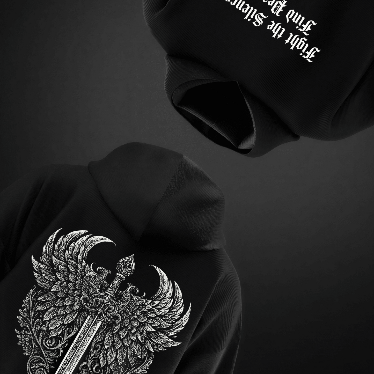 KENSEI BLACK HOODIE - TAKURAI