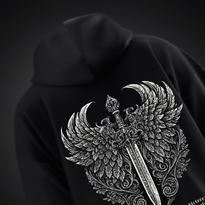 KENSEI BLACK HOODIE - TAKURAI