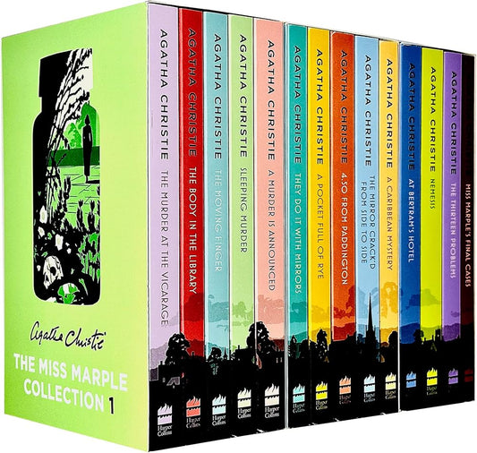 Miss Marple Complete Mysteries Series Books 1 - 14 Collection Set by Agatha Christie (The Murder at the Vicarage, At Bertram’s Hotel, Nemesis, Thirteen Problems & Miss Marple's Final Cases & MORE!) - TAKURAI