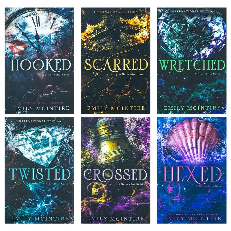 Never After Series by Emily McIntire Complete 6 Books Collection Set (Hexed, Hooked, Scarred, Wretched, Twisted & Crossed) - TAKURAI