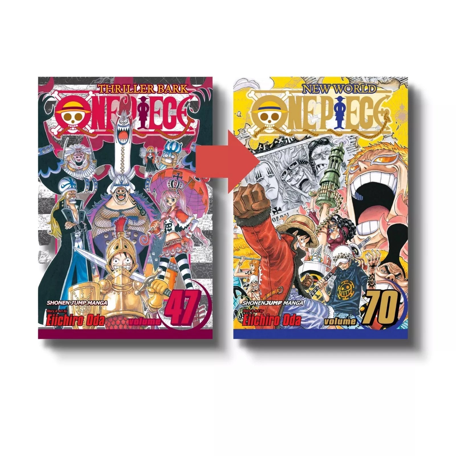 One Piece Manga Set (Volumes 47–70) Set 3— Thriller Bark to Punk Hazard Saga Full/Loose Set 🎁 Freebie: A free Manga Wall Poster - TAKURAI