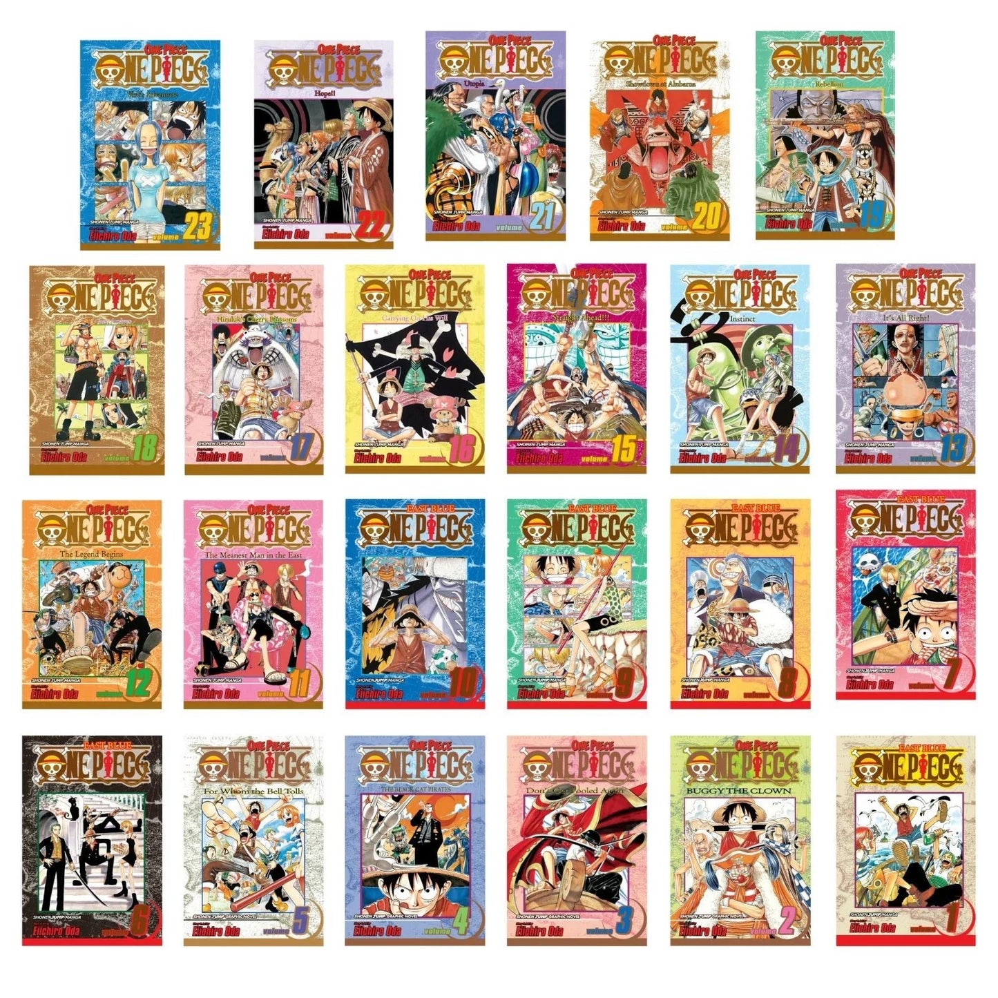 One Piece Manga Vol. 1–23 Set 1 | East Blue to Alabasta Saga Full/Loose Set 🎁 Freebie: A free Manga Wall Poster - TAKURAI
