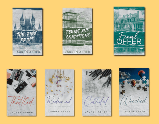 The Complete Dreamland Billionaires Series Set || The Dirty Air Series 1-4 Books Collection Set By Lauren Asher (Throttled, Collided, Wrecked & Redeemed) - TAKURAI